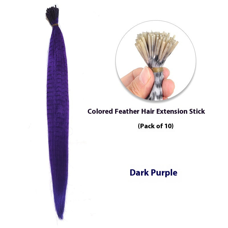 Feather Wig Colored Chemical Fiber Stripes 13 Colors