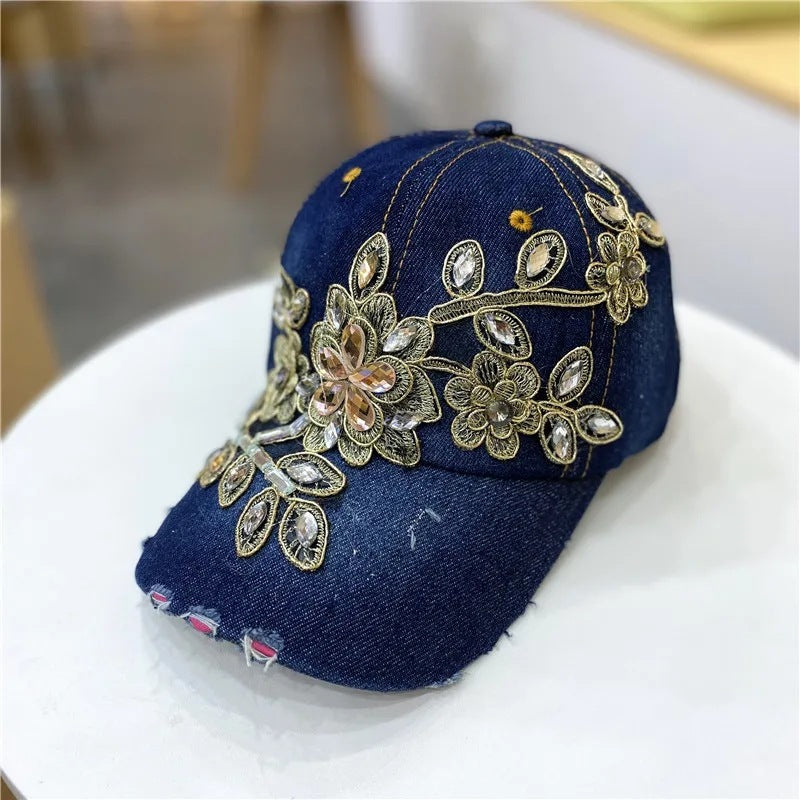 All-match Gold Silk Flower  Hat