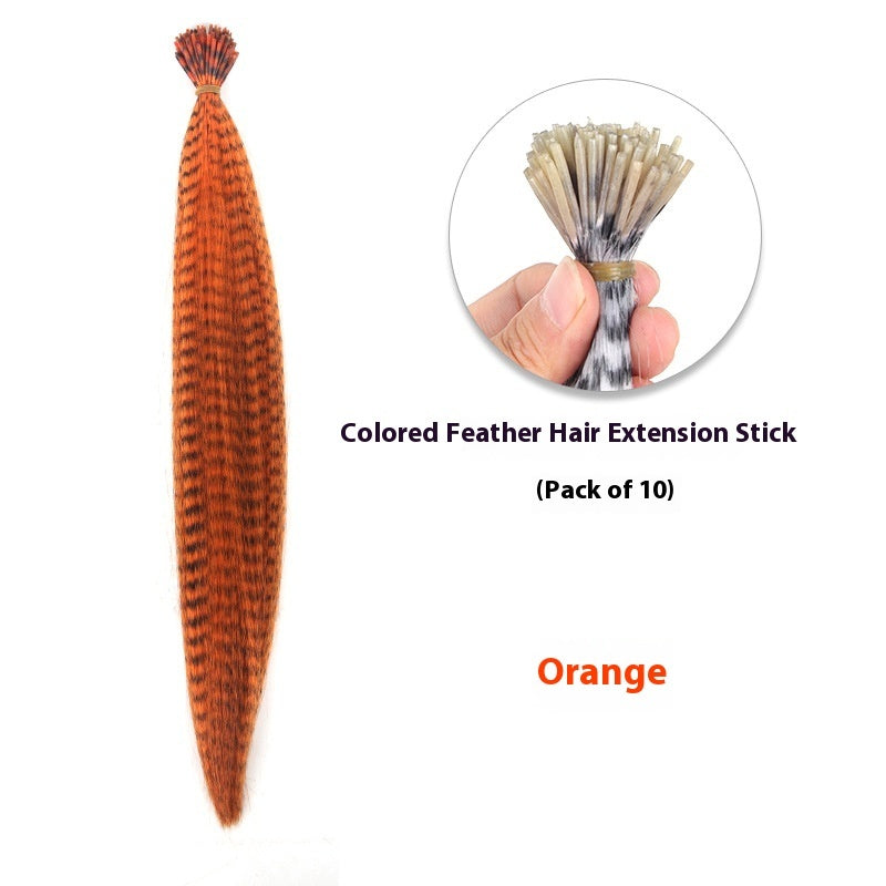 Feather Wig Colored Chemical Fiber Stripes 13 Colors