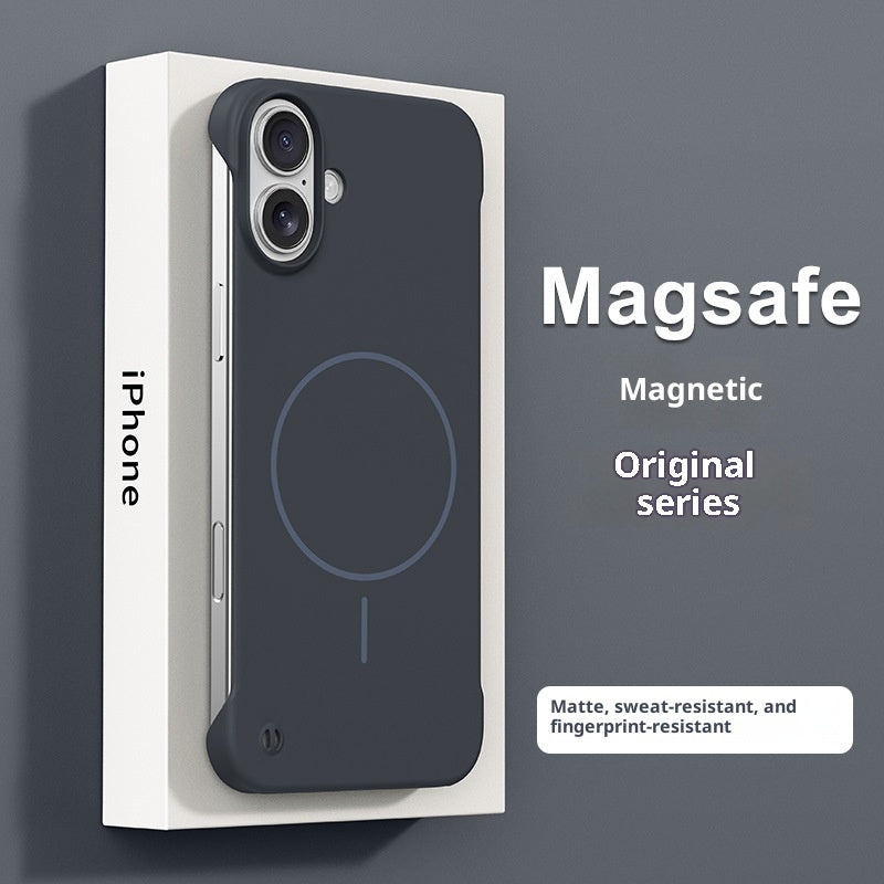 Fine Circle Magnetic Suction Suitable For 17promax Frameless Case 16 Skin Feeling Half Pack Protective Cover 14