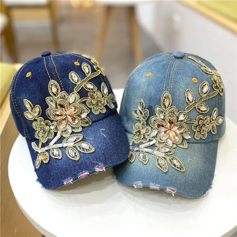 All-match Gold Silk Flower  Hat