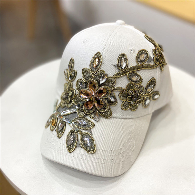 All-match Gold Silk Flower  Hat