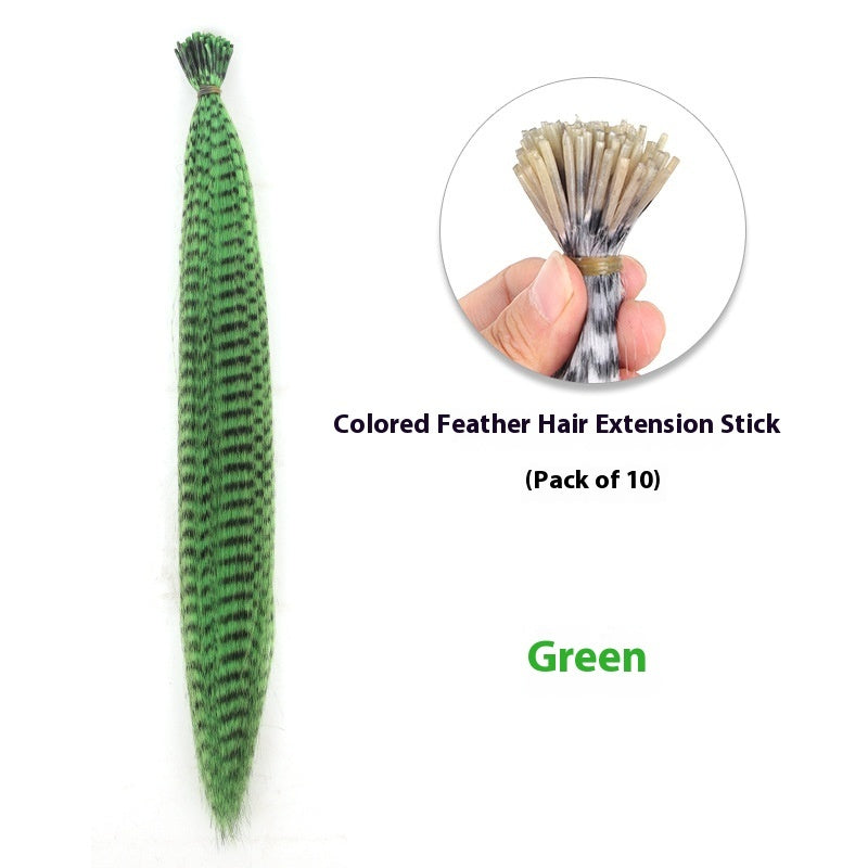 Feather Wig Colored Chemical Fiber Stripes 13 Colors