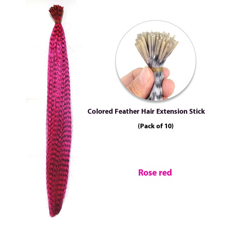 Feather Wig Colored Chemical Fiber Stripes 13 Colors