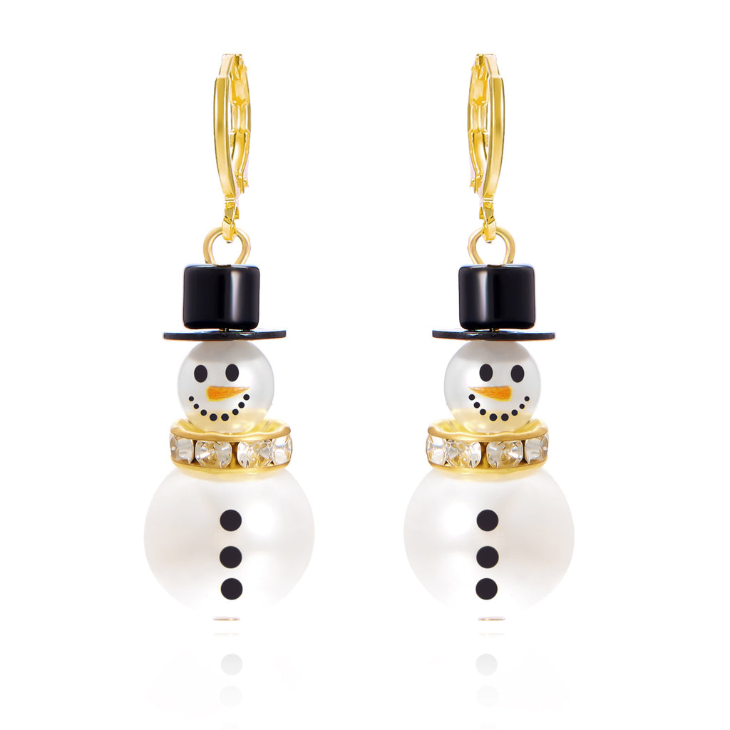 Snowman Pendant Earrings