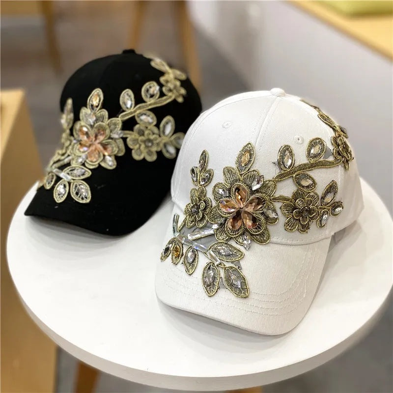 All-match Gold Silk Flower  Hat