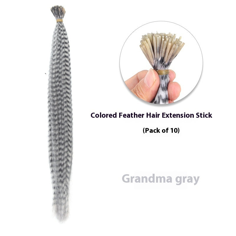 Feather Wig Colored Chemical Fiber Stripes 13 Colors