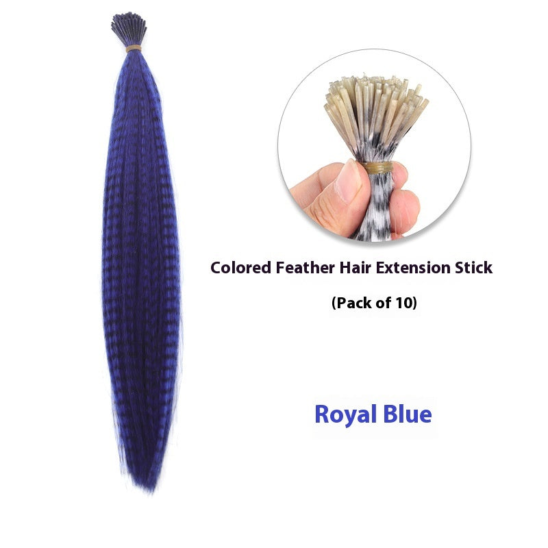 Feather Wig Colored Chemical Fiber Stripes 13 Colors