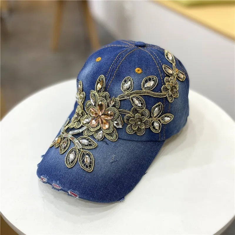 All-match Gold Silk Flower  Hat