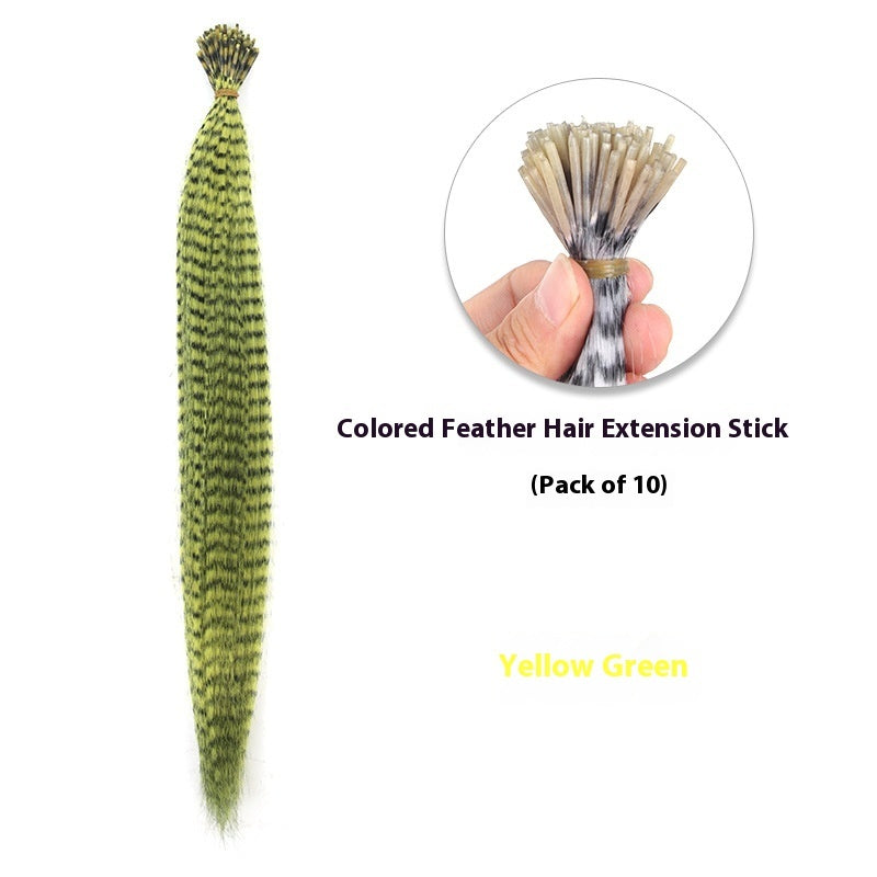 Feather Wig Colored Chemical Fiber Stripes 13 Colors