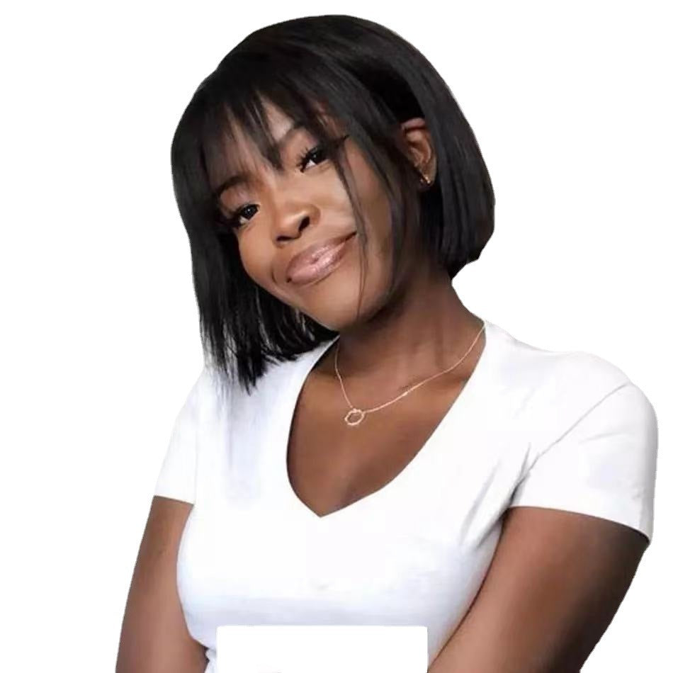 Air Bangs Natural Fluffy African Wig Set