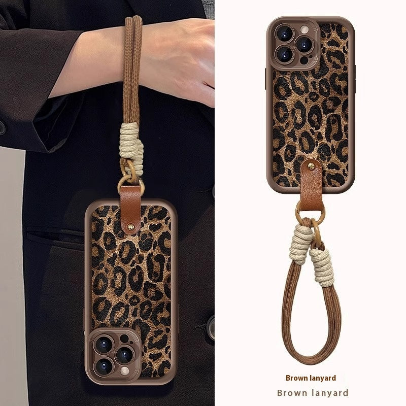Leopard Print Lanyard For 16 Phone Case