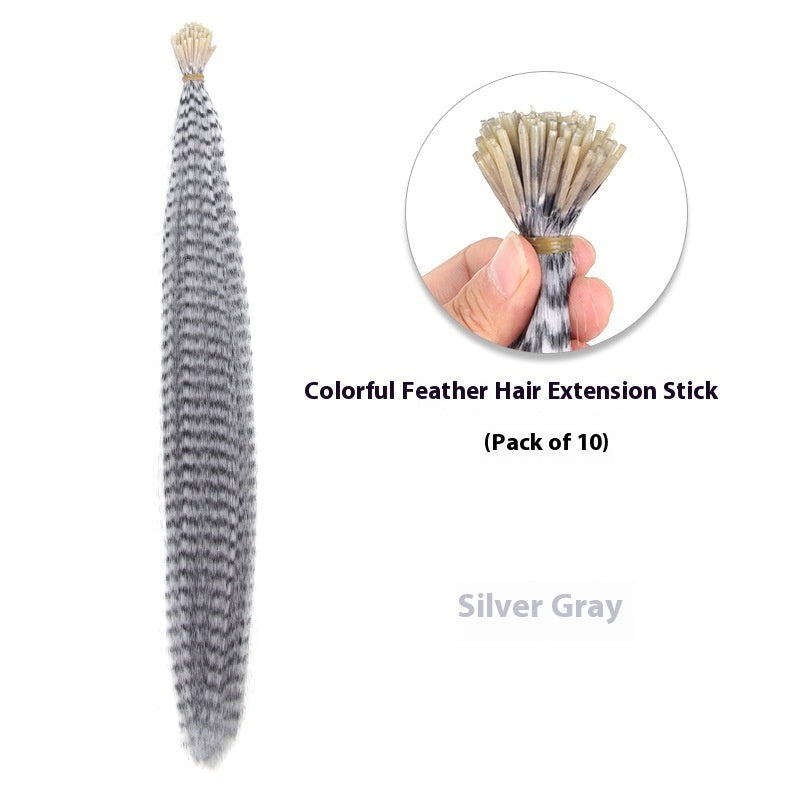 Feather Wig Colored Chemical Fiber Stripes 13 Colors