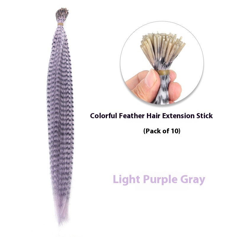 Feather Wig Colored Chemical Fiber Stripes 13 Colors