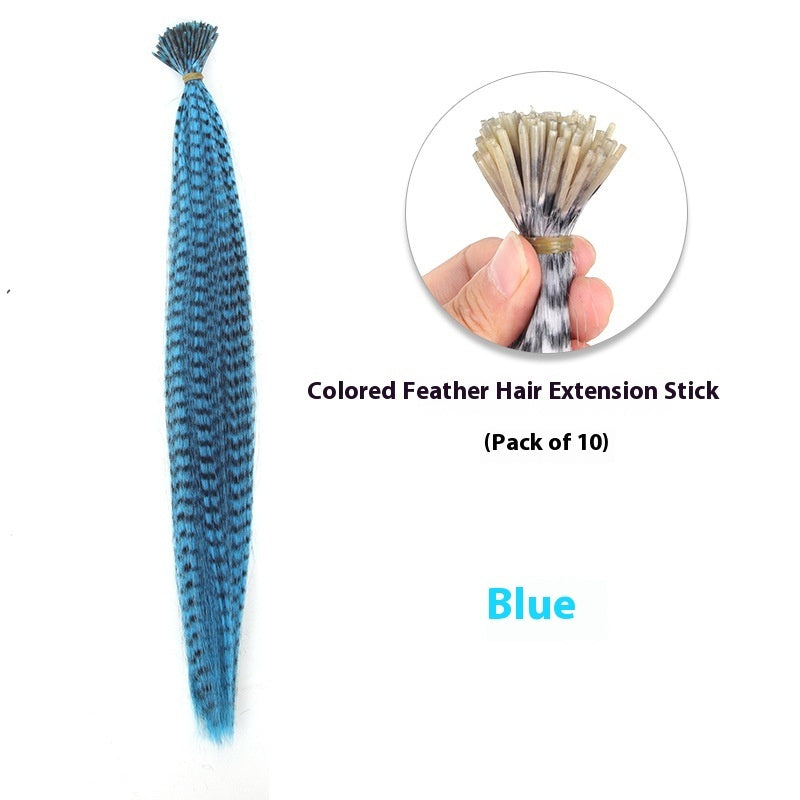 Feather Wig Colored Chemical Fiber Stripes 13 Colors