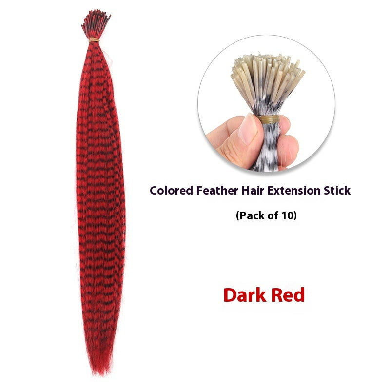 Feather Wig Colored Chemical Fiber Stripes 13 Colors